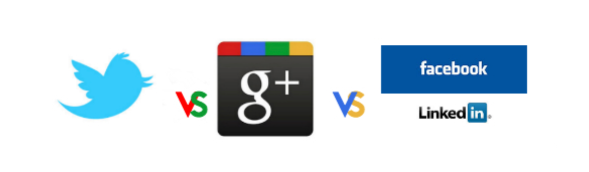 G+ twitter anf Facebook